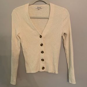 Madewell ribbed fitted cardigan